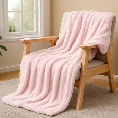 Plush Throw Blanket With Logo